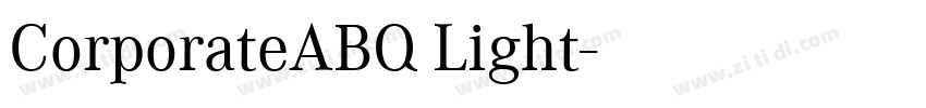 CorporateABQ Light字体转换